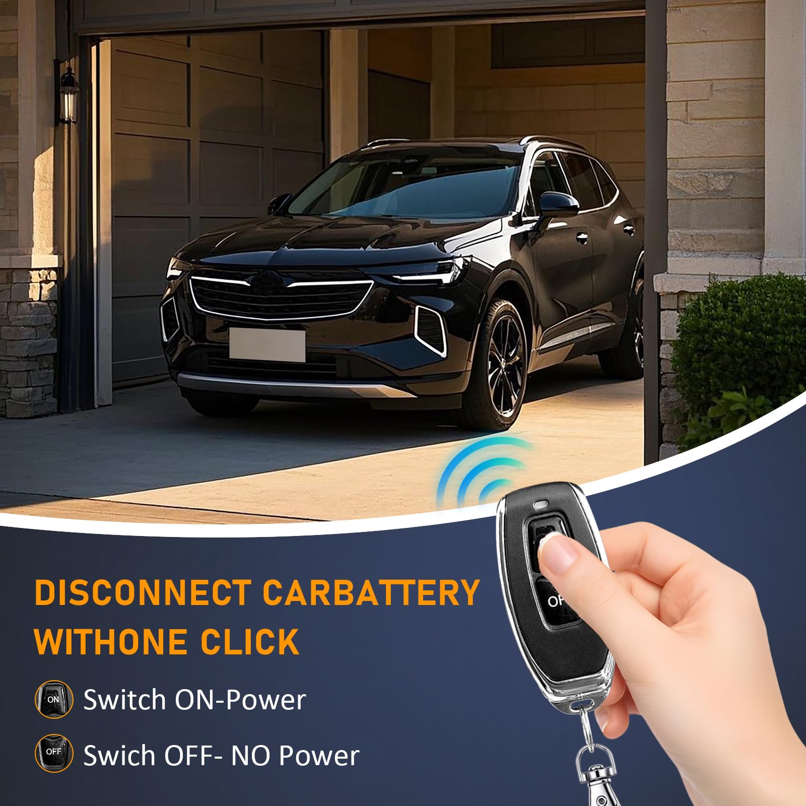 Side Post Remote Battery Disconnect Switch - 12V 250A Kill Switch with Remote Control. Anti-Theft Security & Prevents Battery Drain. Easy to Install for Car, Truck, RV, Boat, Vehicle & More. — view 4