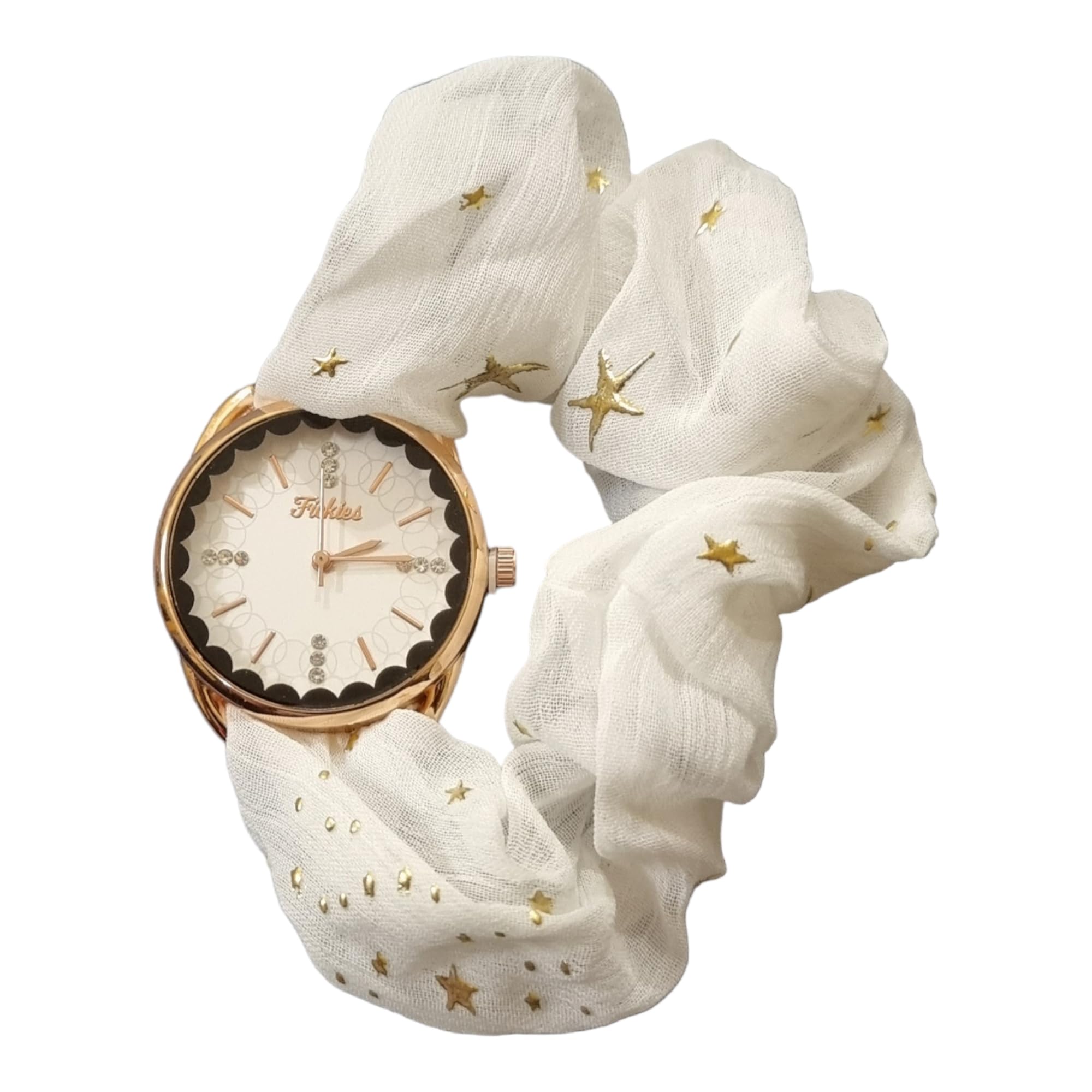 Beautiful Design Limited Edition Watch for Every Occasions Like Parties, Weddings and Festivals (White with Stars) (B0CG9JBHGX) Amazon Price History, Amazon Price Tracker