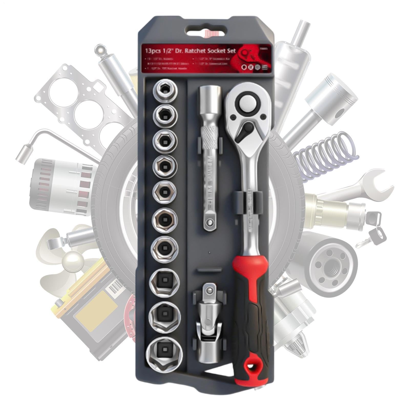 de douilles auto Outils à Main Antidérapants, 72 Dents Queue Hexagonale