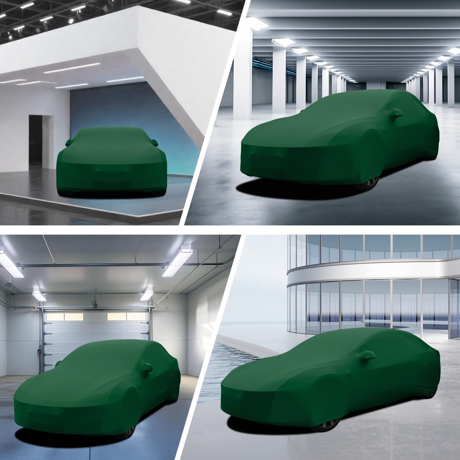 WinPower Indoor Car Cover Fit Sedan 193-206 Inch Soft Stretch Breathable Dustproof Scratch Protection Elastic Full Cover for — view 7