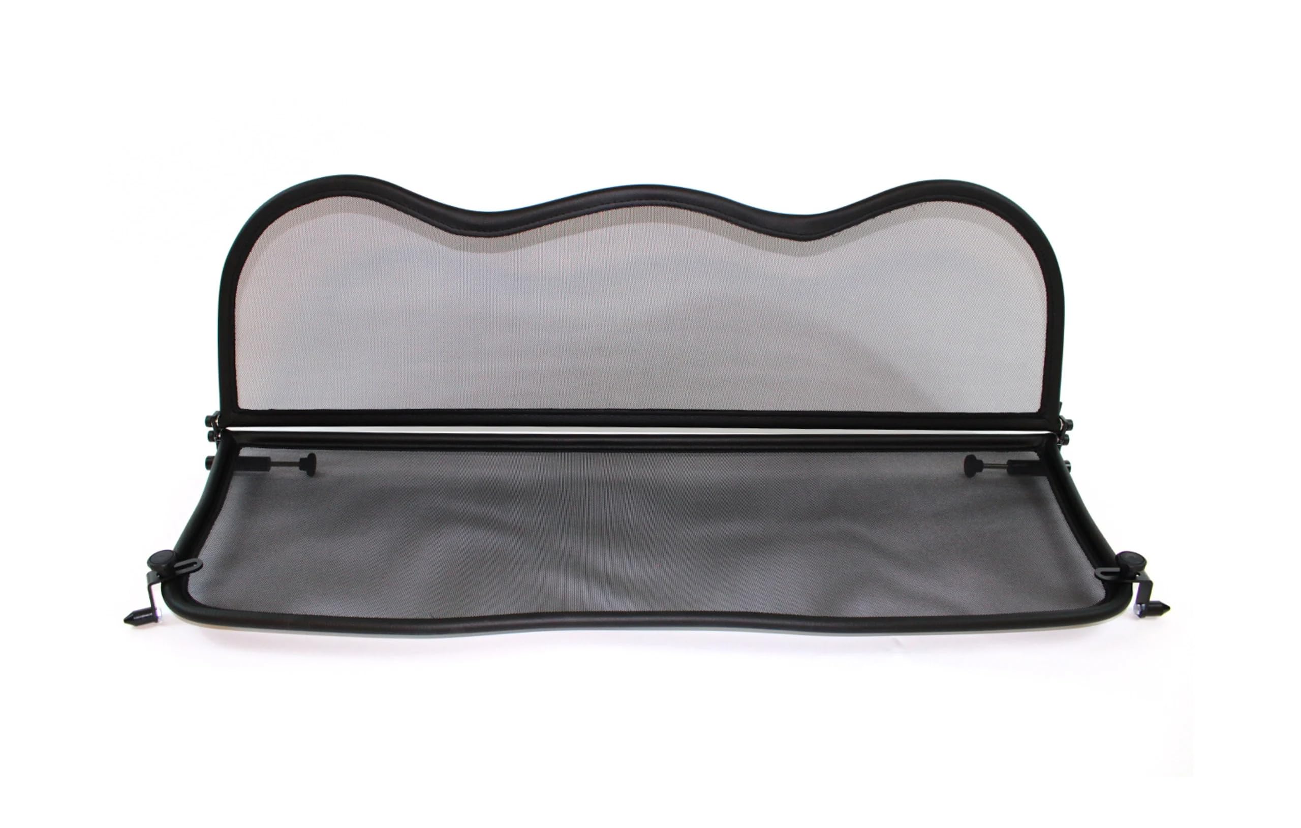 TiefTech Deflector de Viento para Mini F57 Descapotable (2015 en adelante) - Plegable - con Cierre Rápido - Negro | Deflector de Viento | Deflector de Aire | Parabrisas para descapotable