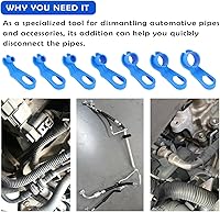 Vista 5 de Juego de herramientas de desconexión de línea de combustible de 7 piezas, herramienta universal de desconexión de línea de CA con 1/4 5/16 3/8 1/2