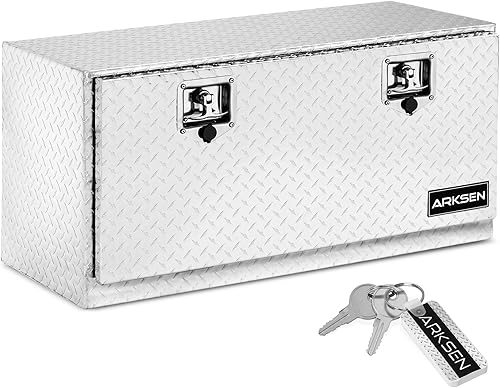 Miniatura 9 de ARKSEN - Caja de herramientas de aluminio con placa de diamante de 18 pulgadas, para camioneta, cuatrimoto, remolque, con cerradura y llave, color