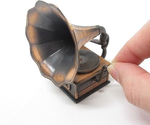 Miniatura 5 de Sacapuntas coleccionable de fonógrafo en miniatura antiguo