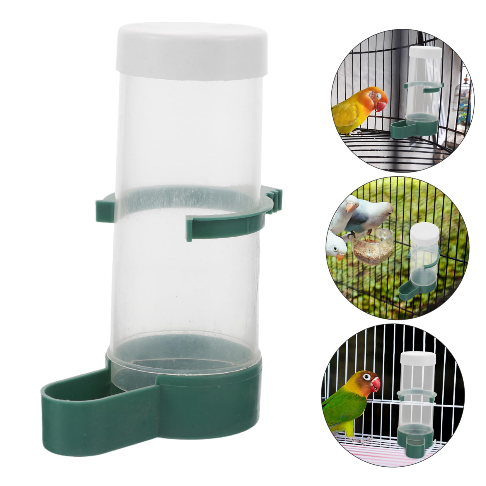 COLLBATH Automatischer Vogelfutterspender Aus Kunststoff Müheloses Füttern Für Papageien Sittiche Kanarienvögel Und Finken Zubehör Für Vogelkäfige