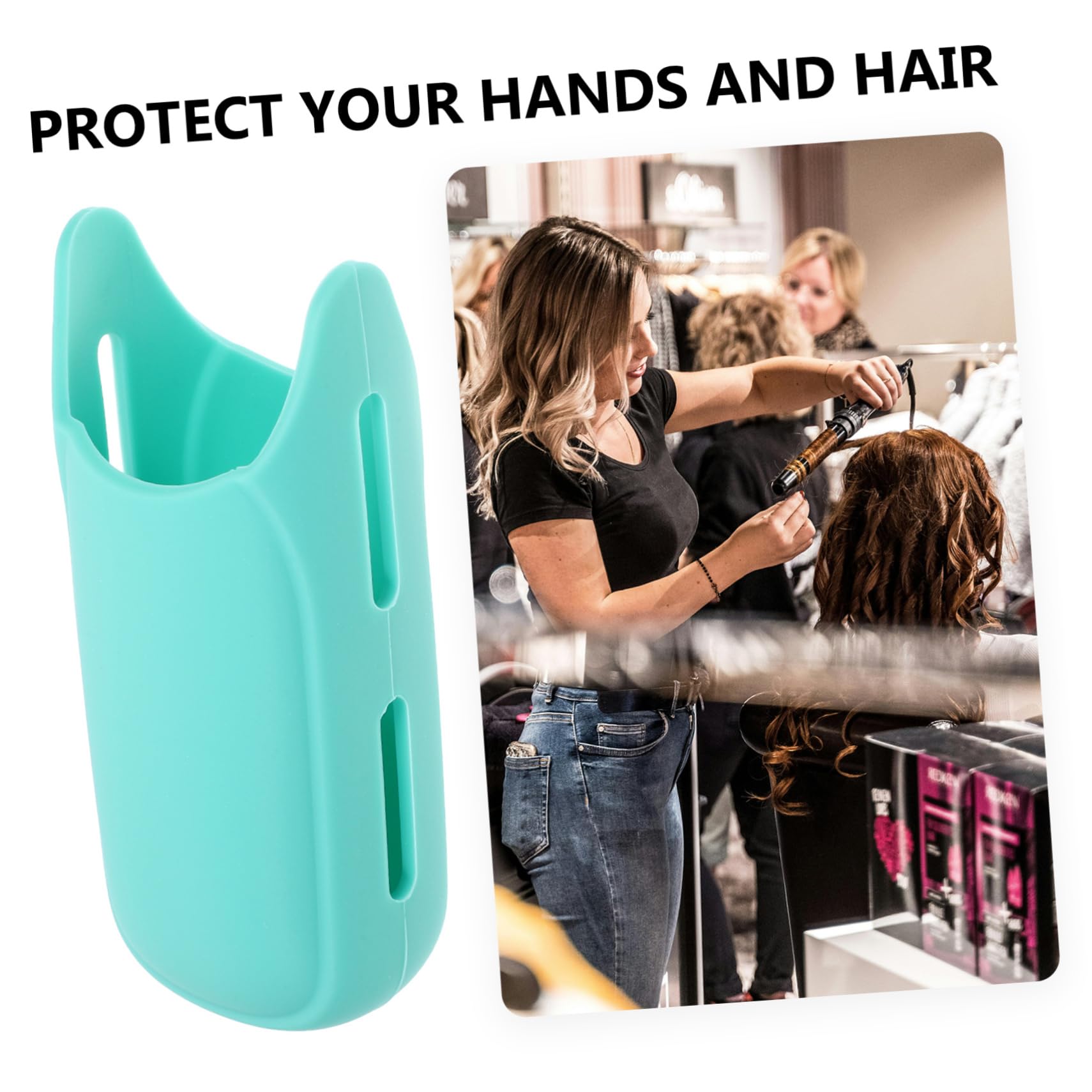 Protector de Silicona Adecuado para Proteger el Cabello Peinado para Plancha y Rizador de Pelo Fundas Resistente al Calor Lavable y Ligera