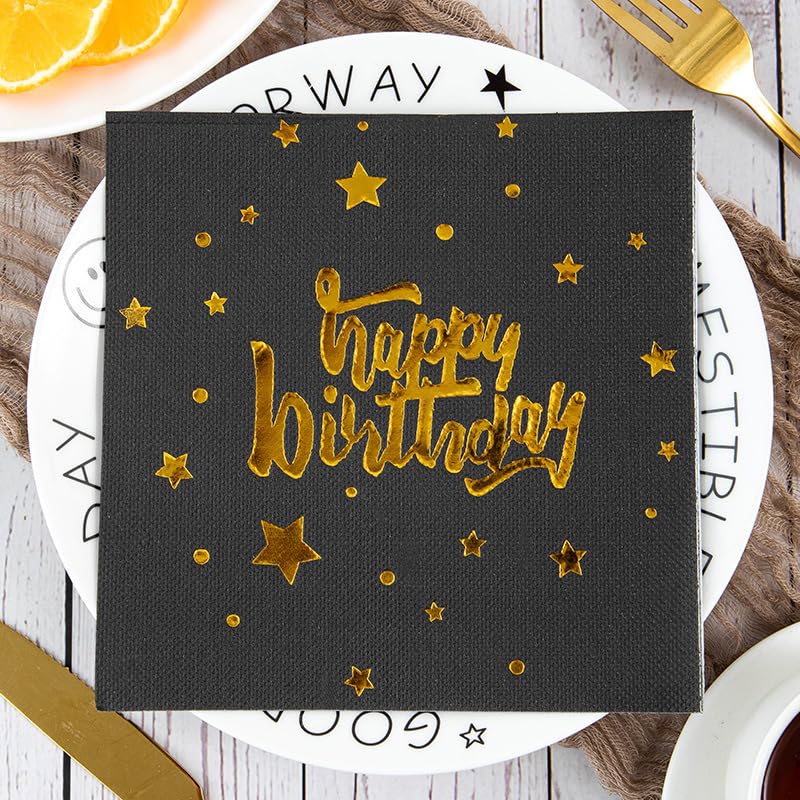 Tovaglioli di Carta Kids Star Gold Tovaglioli Decorati Per Decoupage Bar Compleanno Carta Igienica Tovagliolo Decorazione Da Tavola Usa e getta Per Matrimoni Feste 30 Packs(33x33cm)