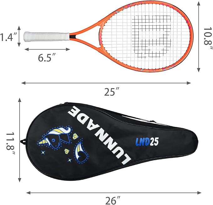 Raqueta de Tenis para Niños Junior, 25 Pulgadas, Marca LUNNADE miniatura 4