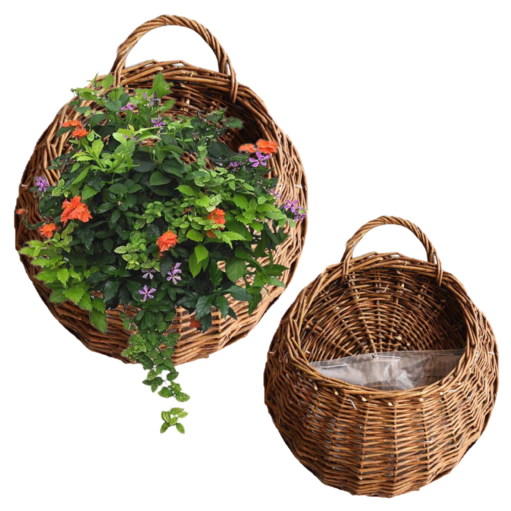 Panier en osier suspendu en rotin naturel tressé à la main pour décoration