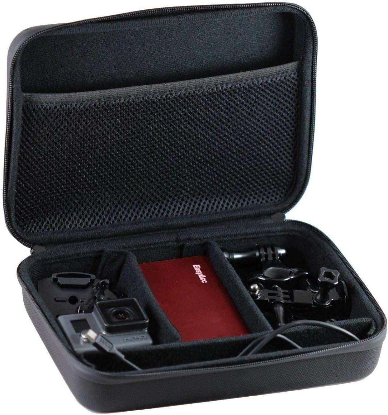 Navitech Étui Rigide pour Caméra d'action Noir - Compatible avec Le SJCAM SJ20 Dual Lens Caméra d'action