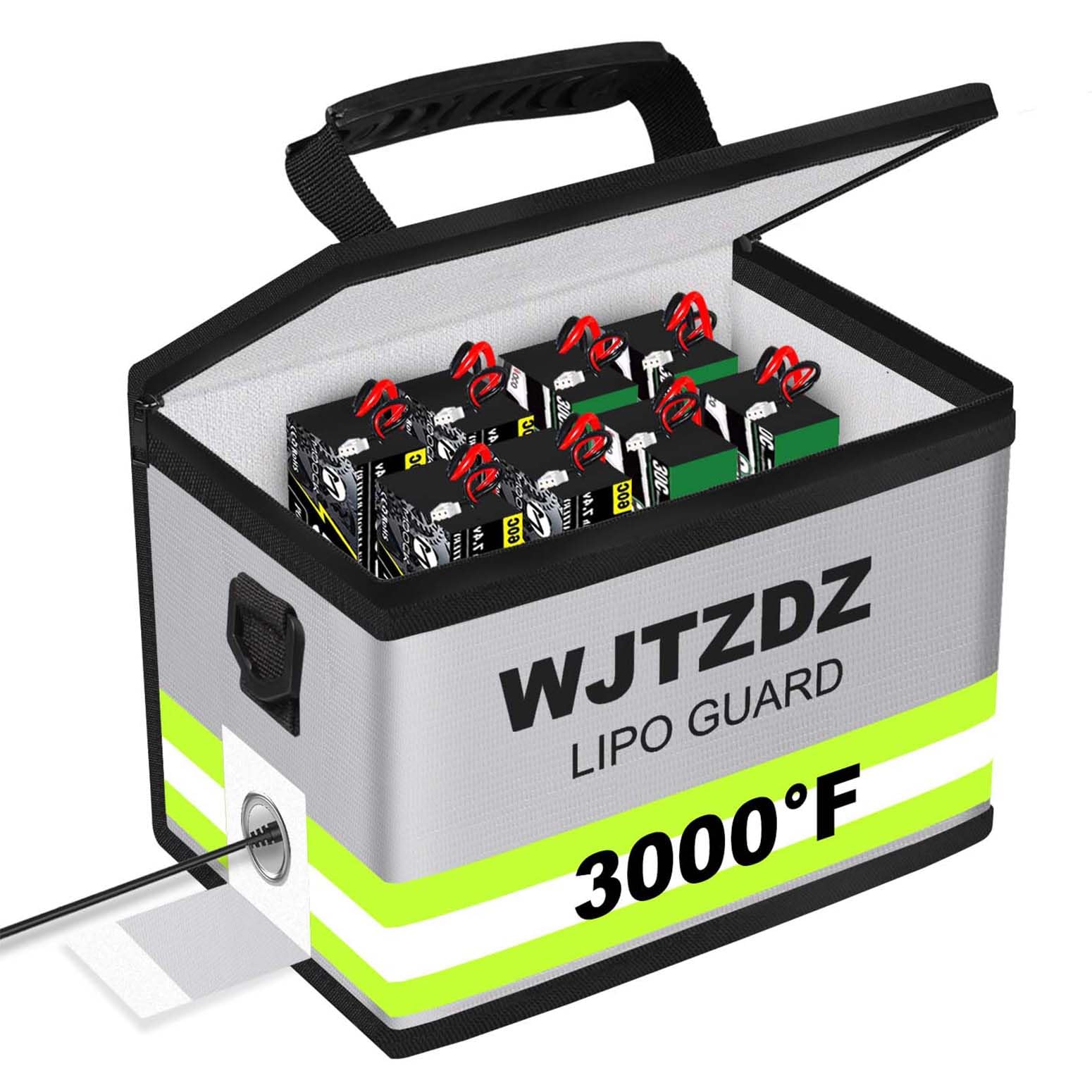 2025 Upgraded Lipo Battery Fireproof Explosionproof Safe Bag,4 Layers of Heat Insulated Materials with Waterproof Zipper/Reflective Strip,Comfortable Handle/Portable Shoulder Strap(8.5x5.7x6.5inch) — image 1
