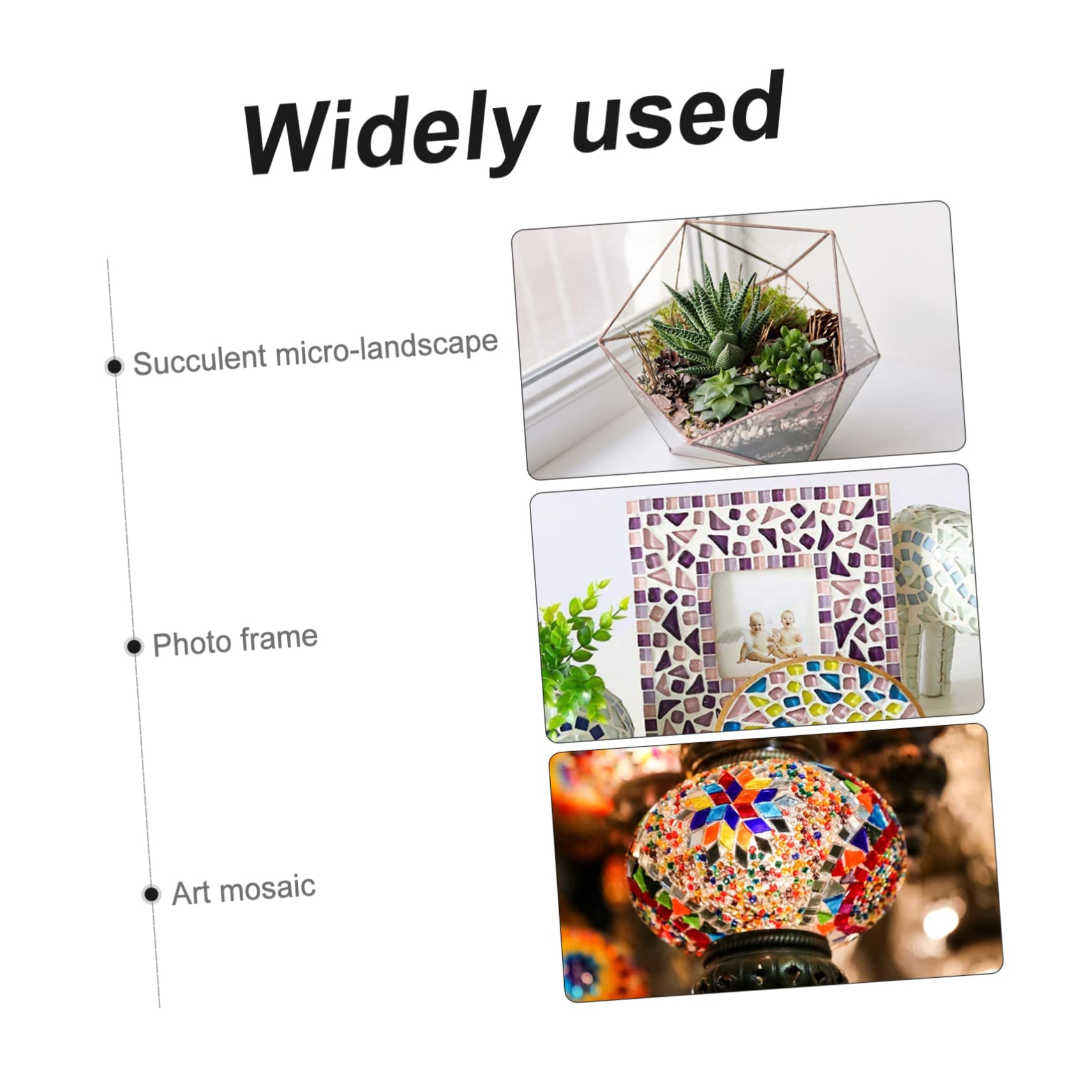 Uonlytech Piastrelle Mosaico in Ceramica per Decorazioni Creative da 500g Verde Bordi Regolari e Materiale Sicuro in Giardino e Casa