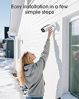 Vista 4 de Solar Security Camera Outdoor Wireless, 4MP Battery Powered Home Surveillance Camera with Embedded Solar Panel, PIR Motion Sensor, 2.4G/5G Dual Band