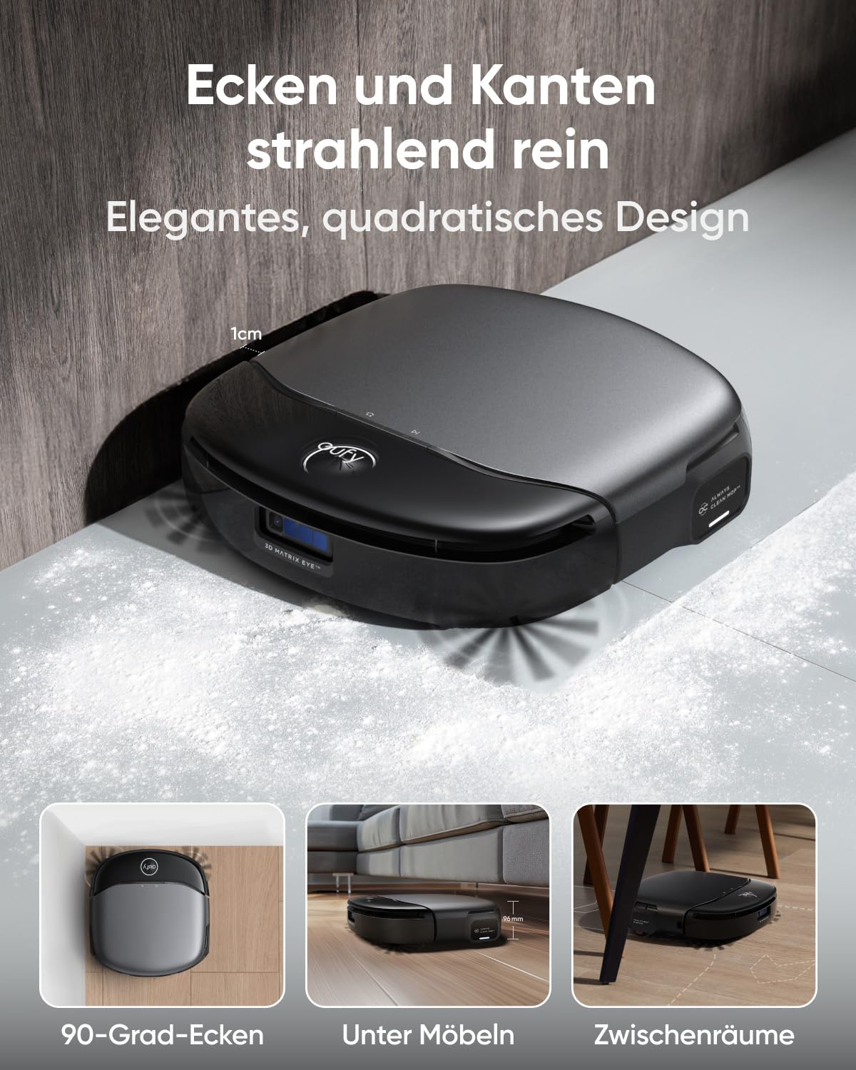 eufy S1 Pro HydroJet Saugroboter mit Wischfunktion, Revolutionäres Reinigungssystem, Ozon-10-in-1-Station, Auto-Reinigerdosierung (Generalüberholt)