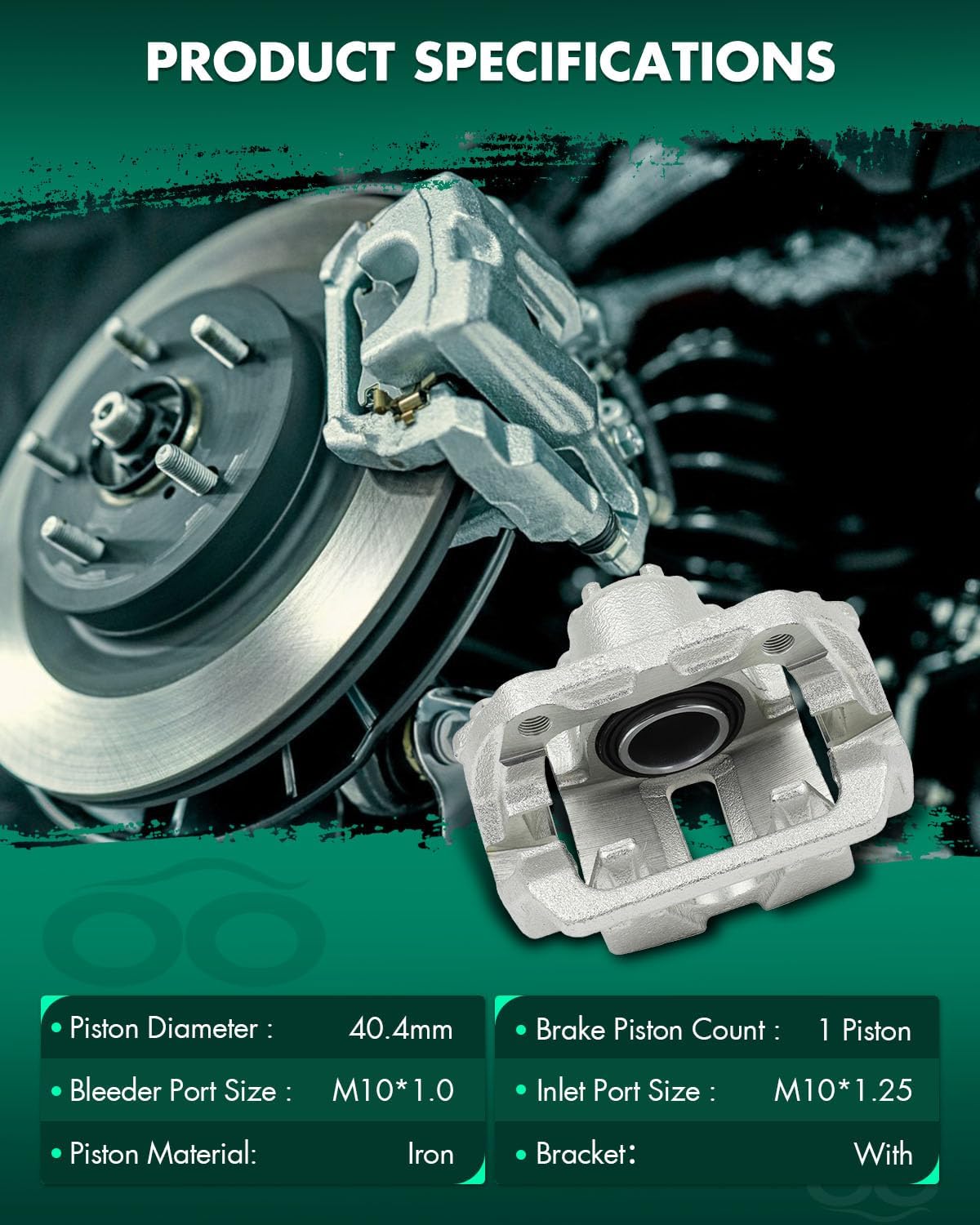 SCITOO Rear Right Brake Caliper With Bracket 19B2928 Compatible For Honda Odyssey 2005-2010