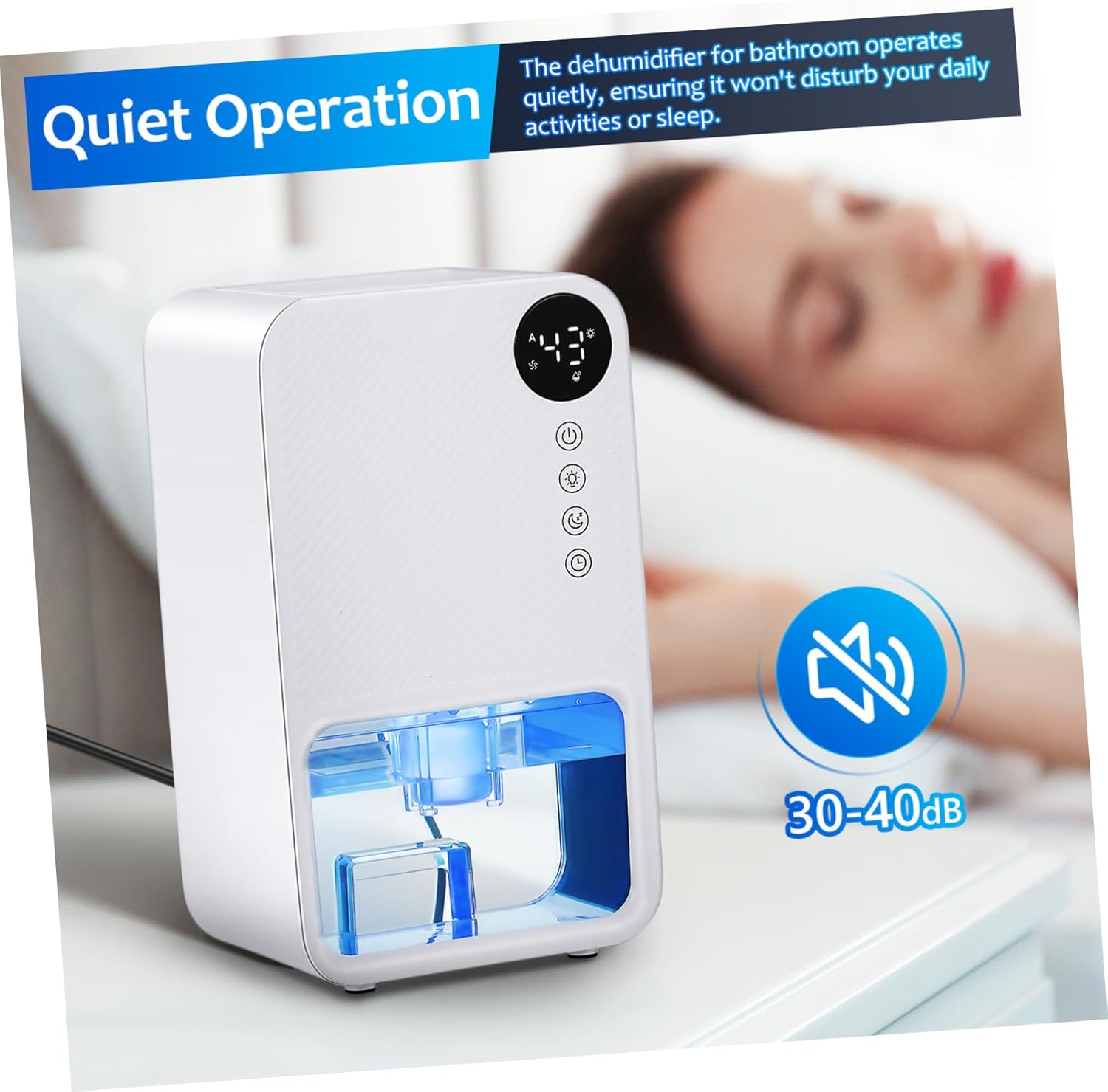 Ciieeo Portable for Home Compact Design for Bathroom Bedroom and Basement US Plug for Dorms and Control