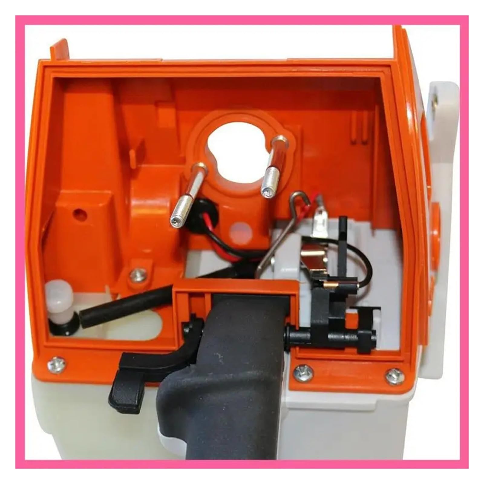 Compatible con STIHL MS650 660 HOT - Conjunto de mango trasero, depósito de aceite, depósito de aceite, mango, piezas de repuesto for motosierra