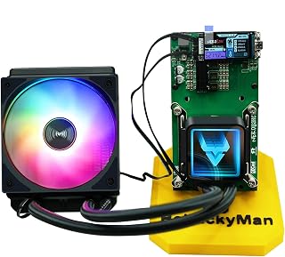 Bitcoins Miner NerdQaxe++ Upgraded Colorful Water-Cooled Fan,Almost no Noise,BM 1370 ASIC Crypto Miner,4.8TH/S±10%,98W,2.4G,SHA-256,Solo Miner,BTC Miner,Open-Source,Bitaxes Miner Upgraded
