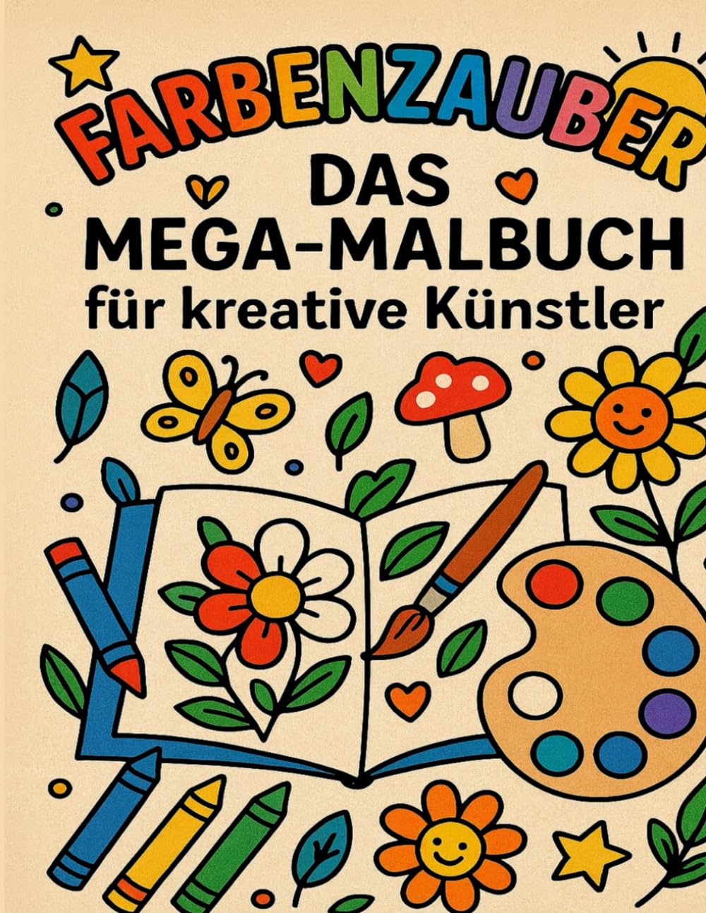 Farbenzauber - Mein großes Abenteuer Malbuch: 40 kreative Ausmalbilder für Kinder ab 4 Jahren
