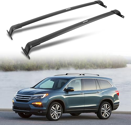 Barras transversales de techo de 220 libras para Honda Pilot Trailsport Elite Touring Sport 2016-2022 Edición negra (excepto EX EX-L LX) barras