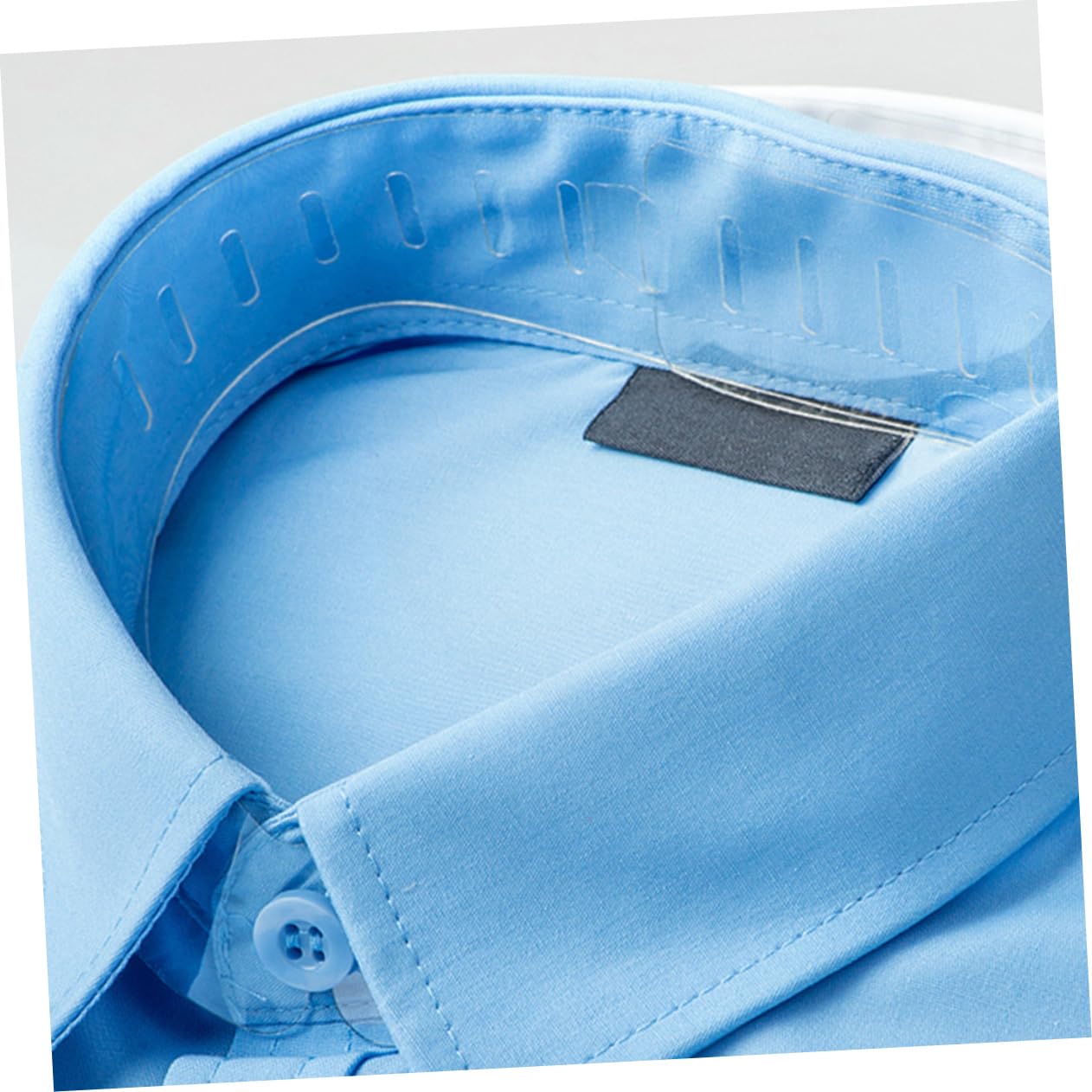 FOMIYES 60pcs Collar Stays Pvc Transparent Fixing Strips for Men's Shirt Collar Support