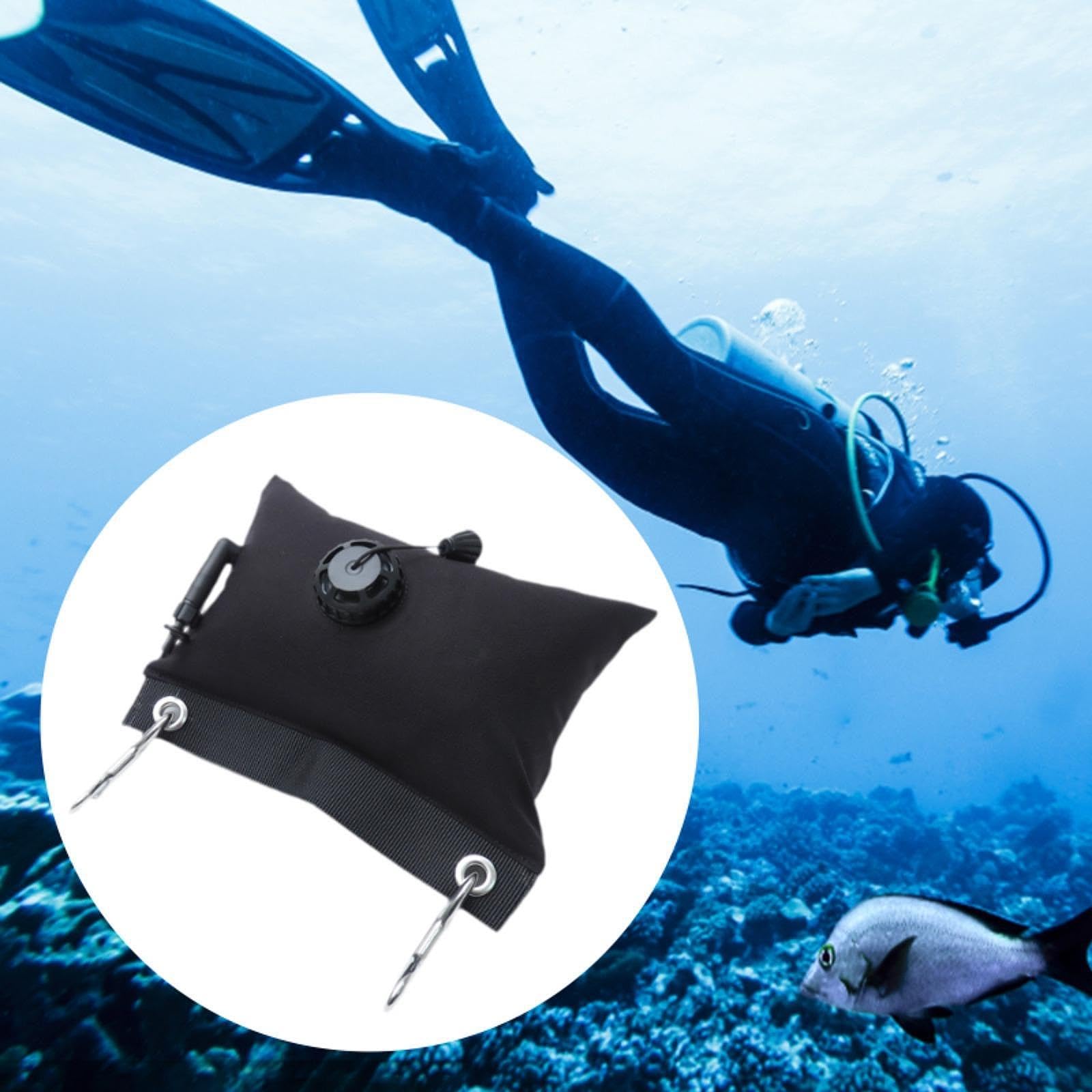 QSTDGVPW Buoyancy Compensation,Double Headed Hook with Deflation Valve for Underwater Photography