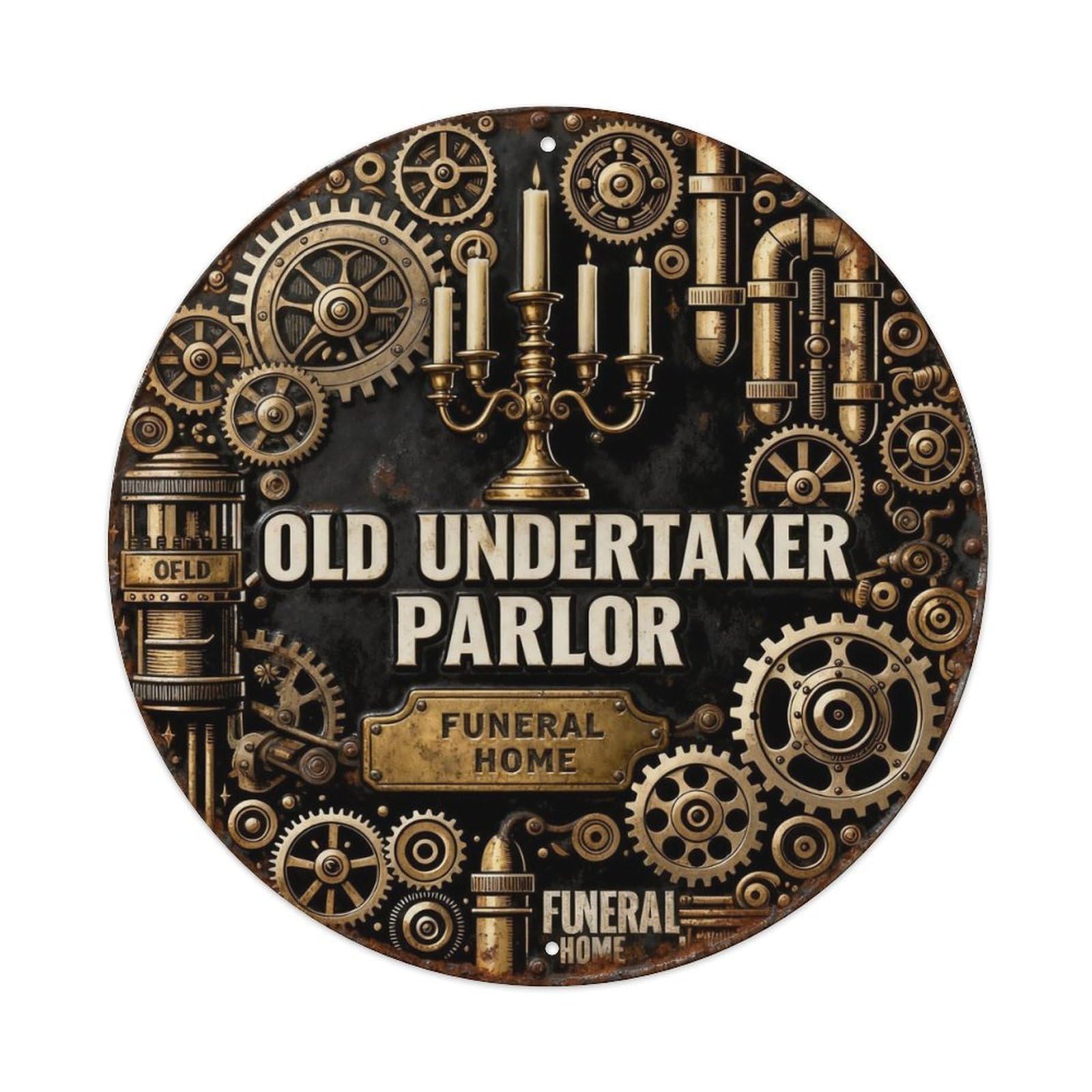 OLD UNDERTAKER PARLOR Metal Tin Sign Plaque