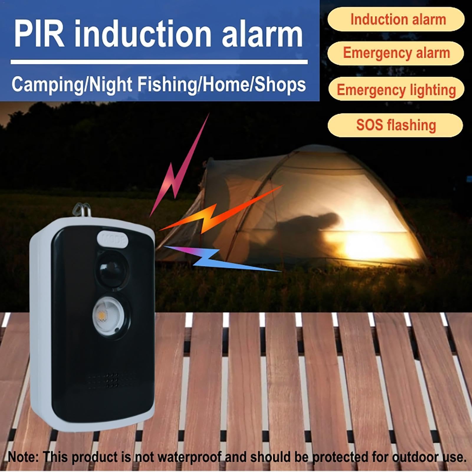 Generic 1/2 Pcs Perimeter Trip Alarm - Camping Alarm, Camping Alarm Trigger Device | Alarm Home Security Wireless, Anti Theft Outdoor Camping Alarm for Property Safety Outdoor Night and Camping