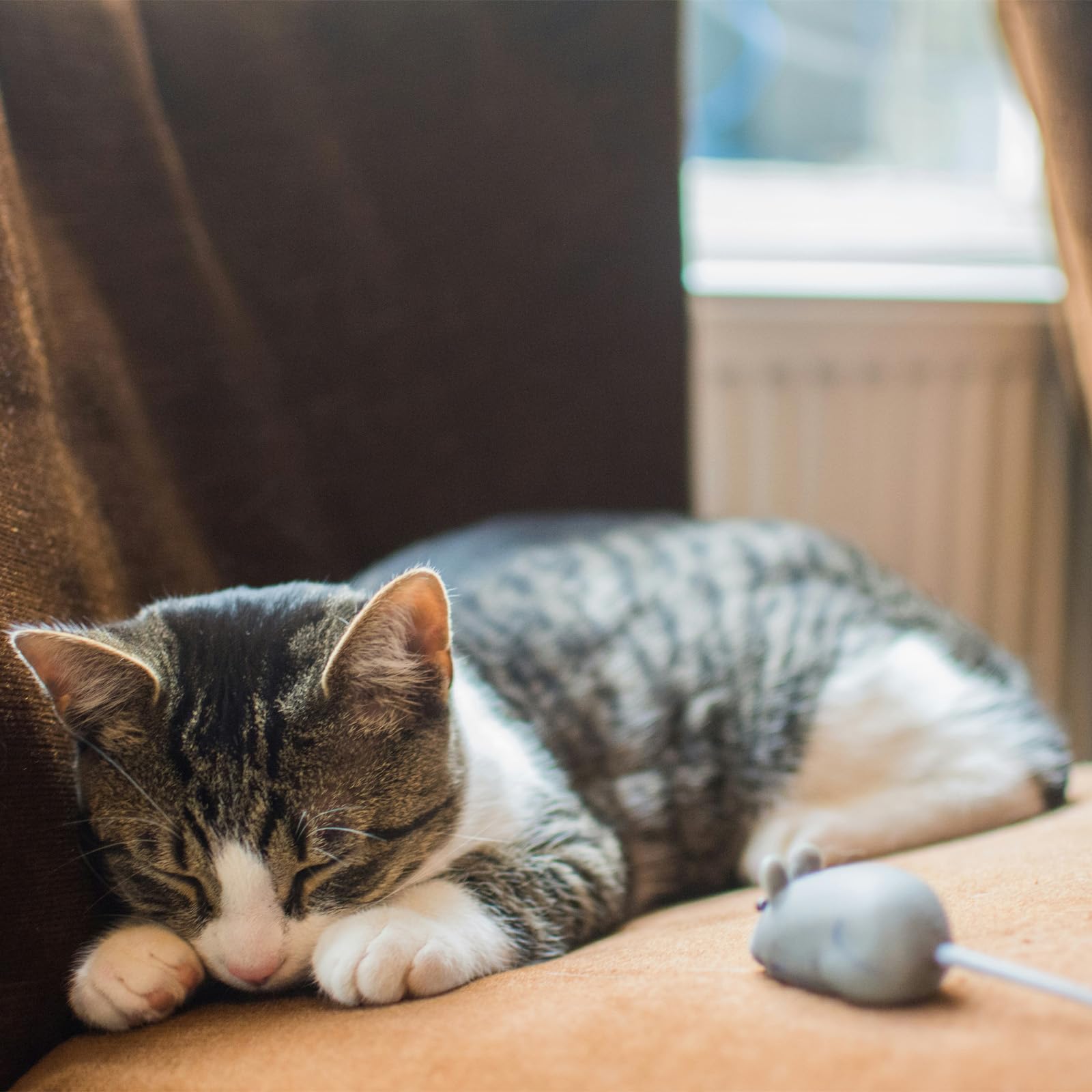 Juguete Ratón de Peluche, Juguete de Rata Automático con Control Remoto, Juguete Electrónico Realista para Gatos, Imita el Presas Reales, Raton Juguete Gato Interactivo para Gatos, USB Recargable