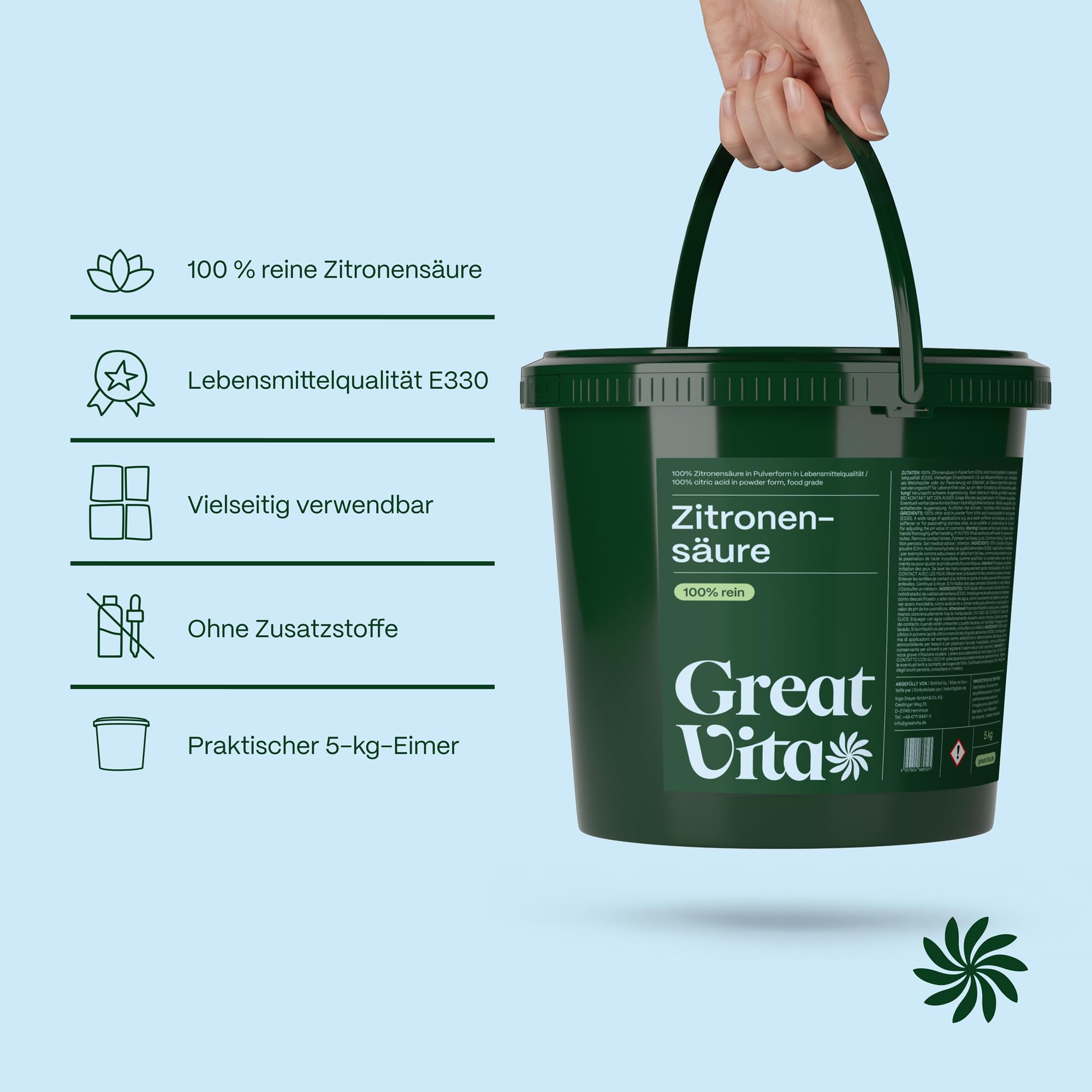Zitronensäure Entkalker-Gel - 5 Liter - Leistungsstarker Zitronensäure Entkalker-Gel - 5 Liter - Leistungsstarker
