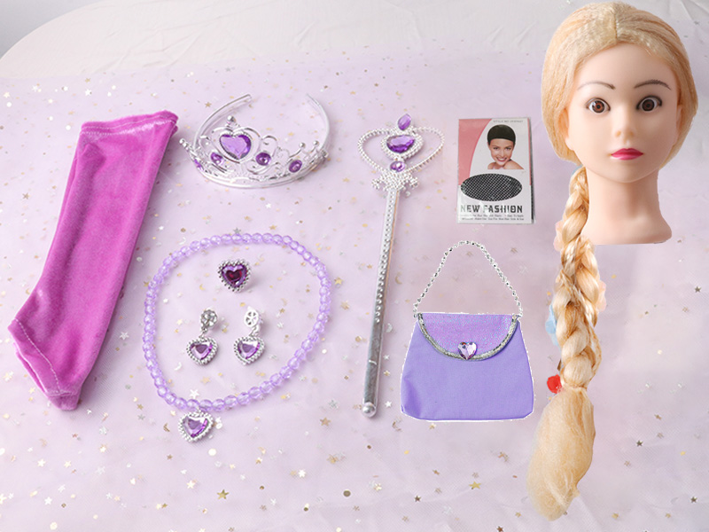 Disfraz de 4 para niñas, vestido rosa con peluca rosa, disfraz de Halloween, disfraces de princess para party de cumpleaños, disfraces de cosplay de Halloween