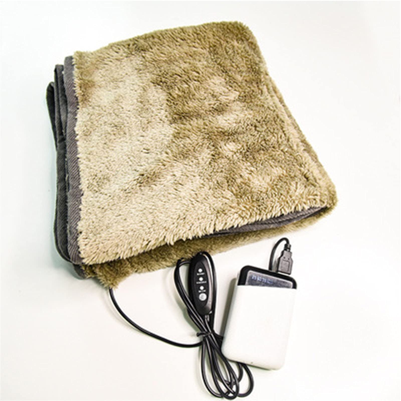Elektryczny koc grzewczy USB flanelowy 5V akumulatorowy koc grzewczy, koc grzewczy do samochodu, domowy