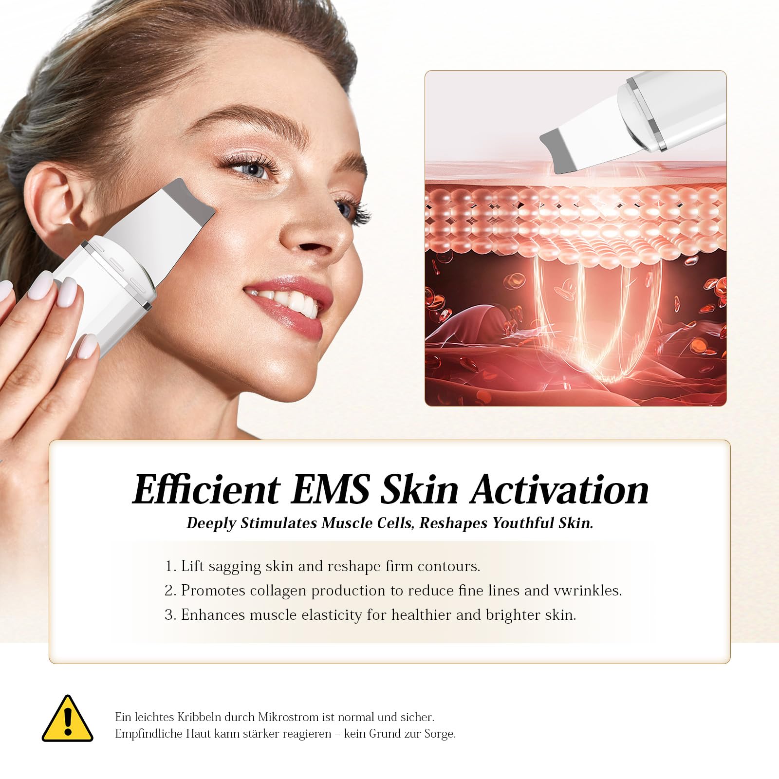 Pulizia Viso Ultrasuoni, ANLAN Skin Scrubber Professionale Per Pulizia Profonda la Viso Peeling e Cura,4 Modalità Rimozione di Comedone Punti Neri Rimozione, USB Ricaricabile