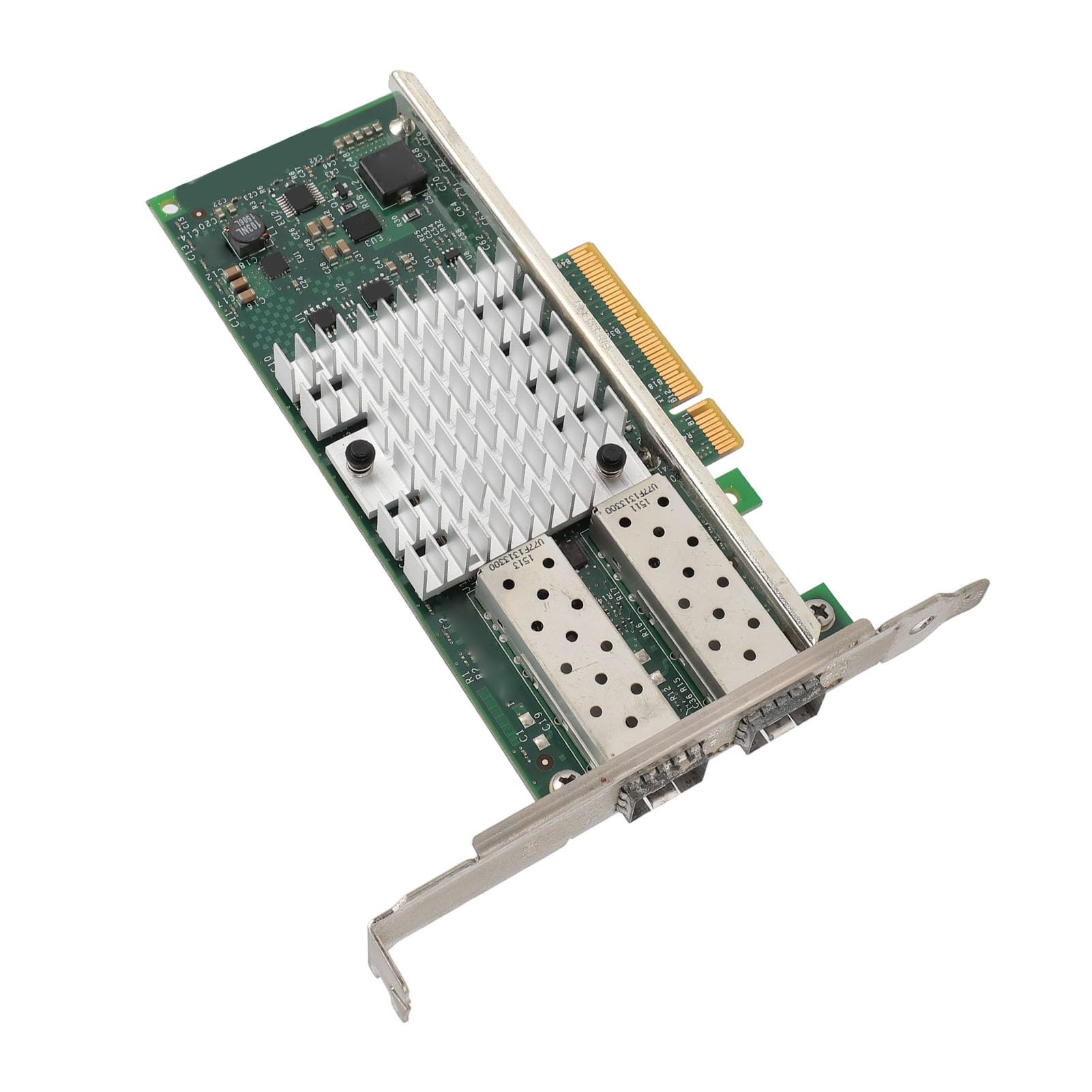 Ausla Karta PCIe Ethernet LAN, Karta Sieciowa PCB 10 Gb Dual SFP Plus, PCI Express X8 do zastosowań Serwerowych i obliczeń o Wysokiej Wydajności, Szybki Transfer, Niski Pobór Mocy, Szeroka