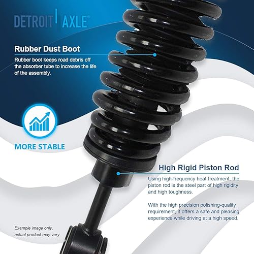 Miniatura 1114 de Detroit Axle - Puntal delantero para Hyundai Sonata 2012-2014 2012-2015 Kia Optima, puntal lateral izquierdo con montaje de resorte helicoidal 2013