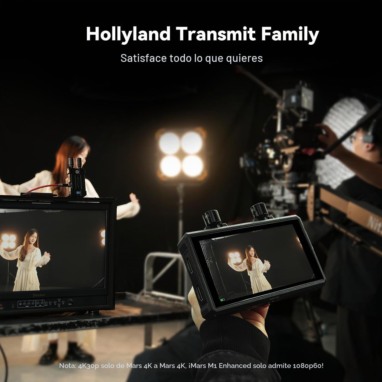 HollyView Hollyland Mars 4k & Mars M1 Enhanced - Monitor de vídeo inalámbrico y cámara