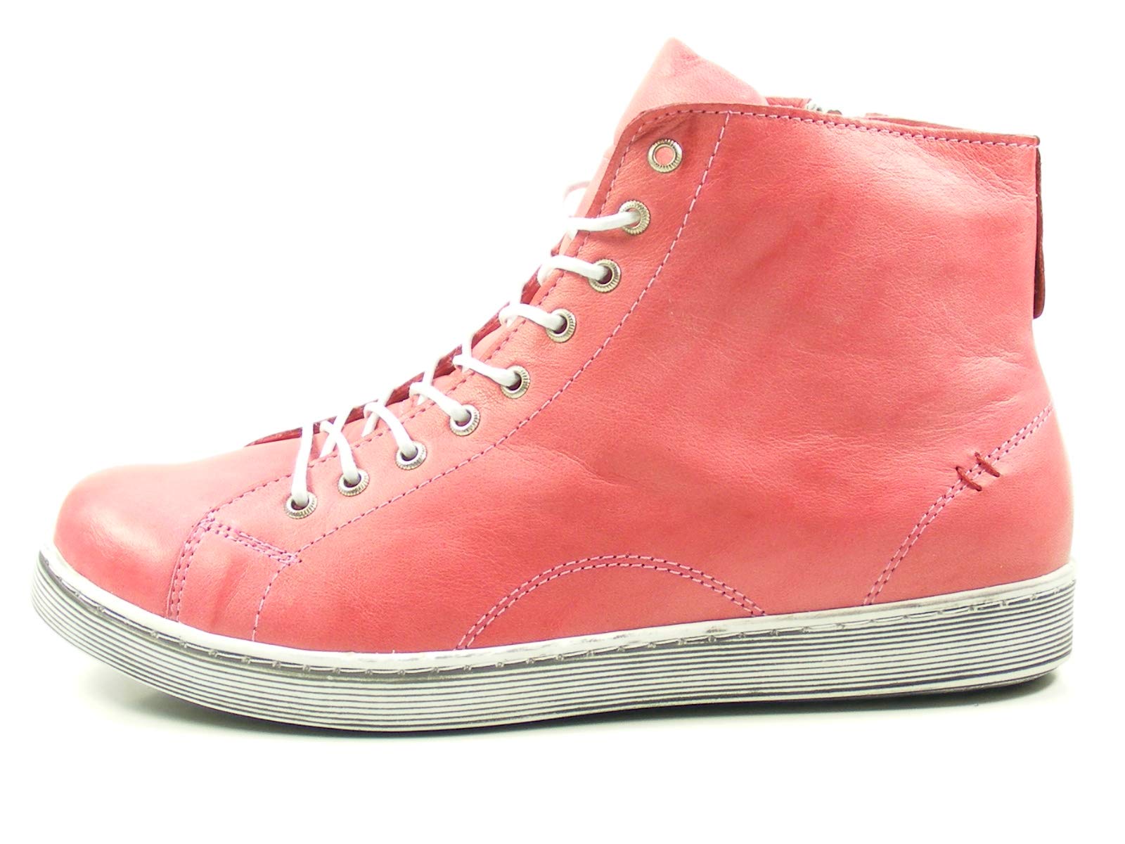 Andrea Conti Women's Damen High Top Sneaker, Coral, 9.5 UK