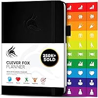 Vista 19 de Clever Fox Planner – Planificador semanal y mensual sin fecha para productividad, gestión del tiempo y objetivos – Diario organizador – A5 (Turquesa)