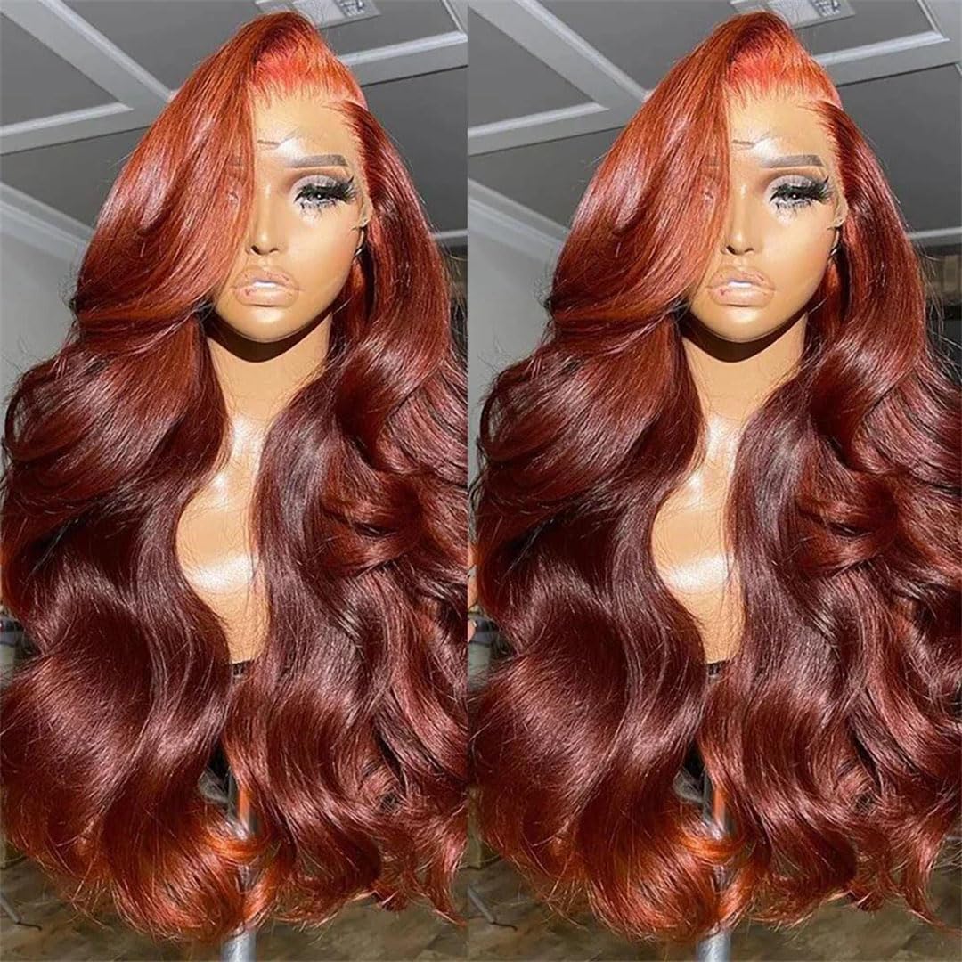 Womens Long Body Wave Brazilian Human Hair Wig With 13X6 4X4 Lace Front Remy Hair For A Flawless
