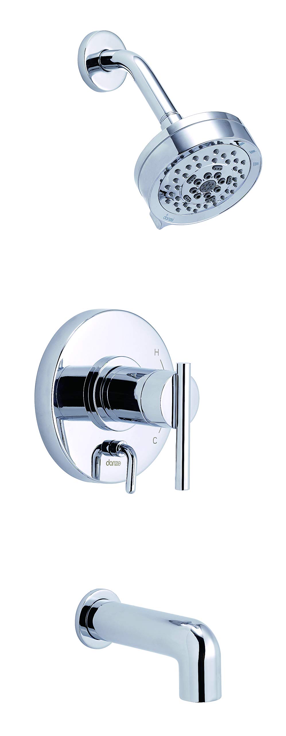 Garniture de douche Danze D511058TC Parma ensemble haut de gamme chrome à valve inverseuse