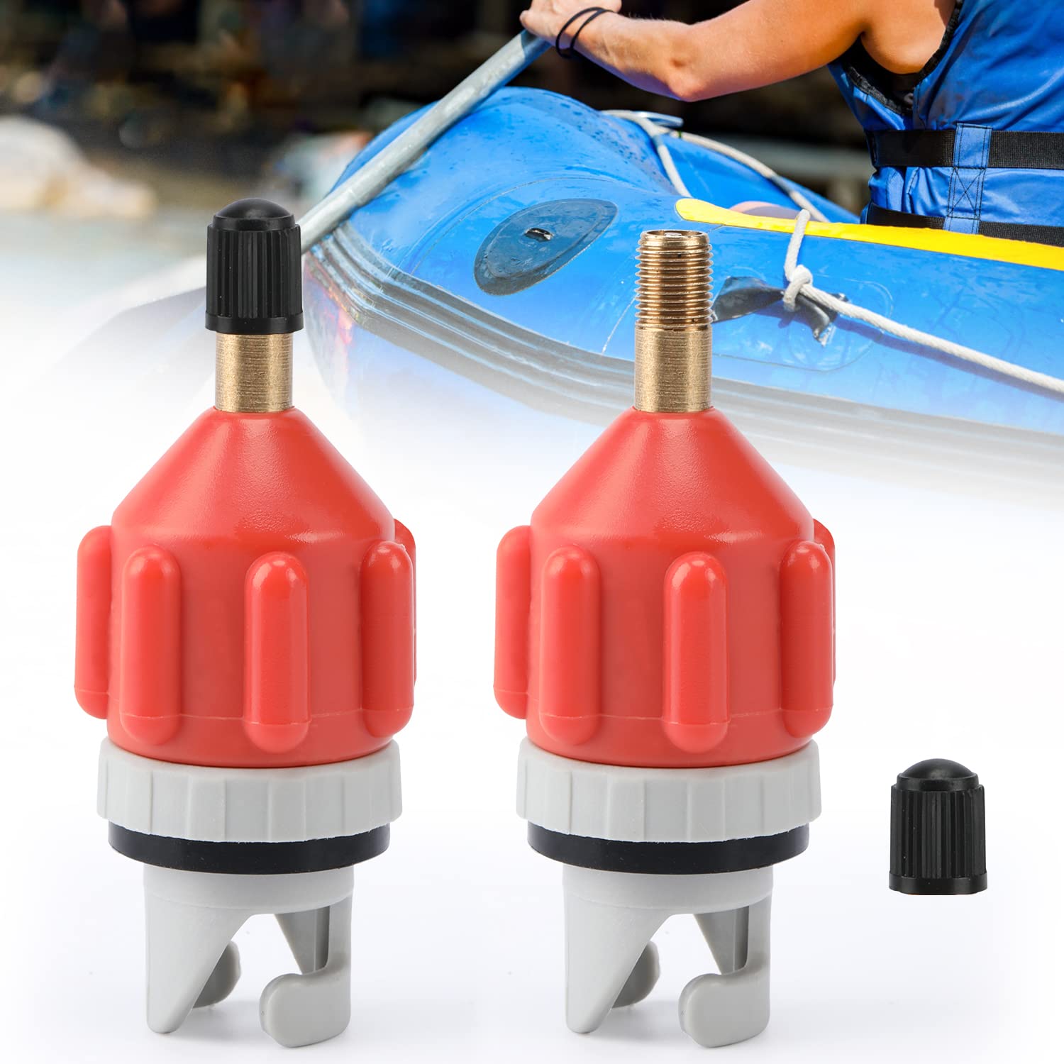 2pcs Inflatable Sup Pump Adaptor,Air Valve Connector for Stand Up Paddle Board,Kayak,Boat
