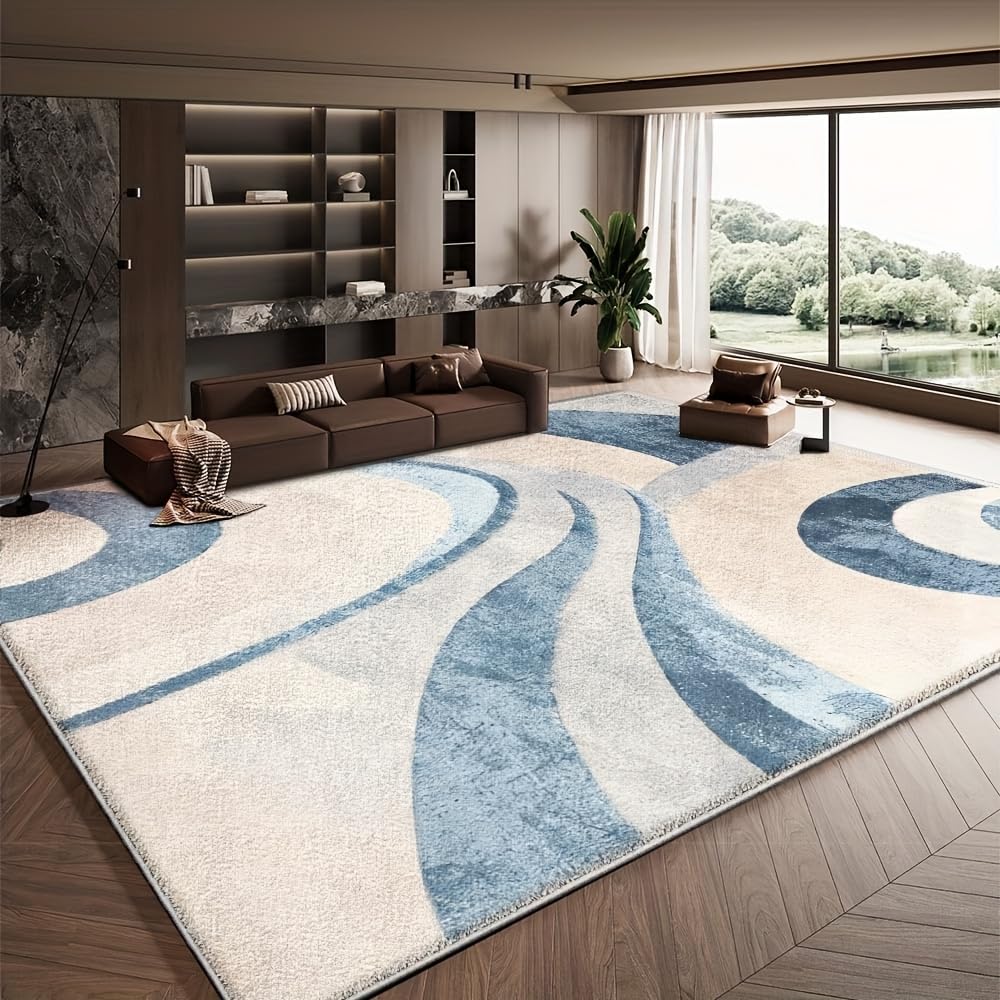 Tapis en fausse laine vintage pour chambre et salon chaleureux 100x160cm