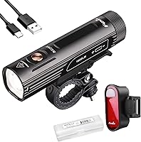 Fenix BC26R 1600 Lumen Rechargeable Bike Light + BC05R V2.0 Taillight Bundle with Lumentac Organizer
