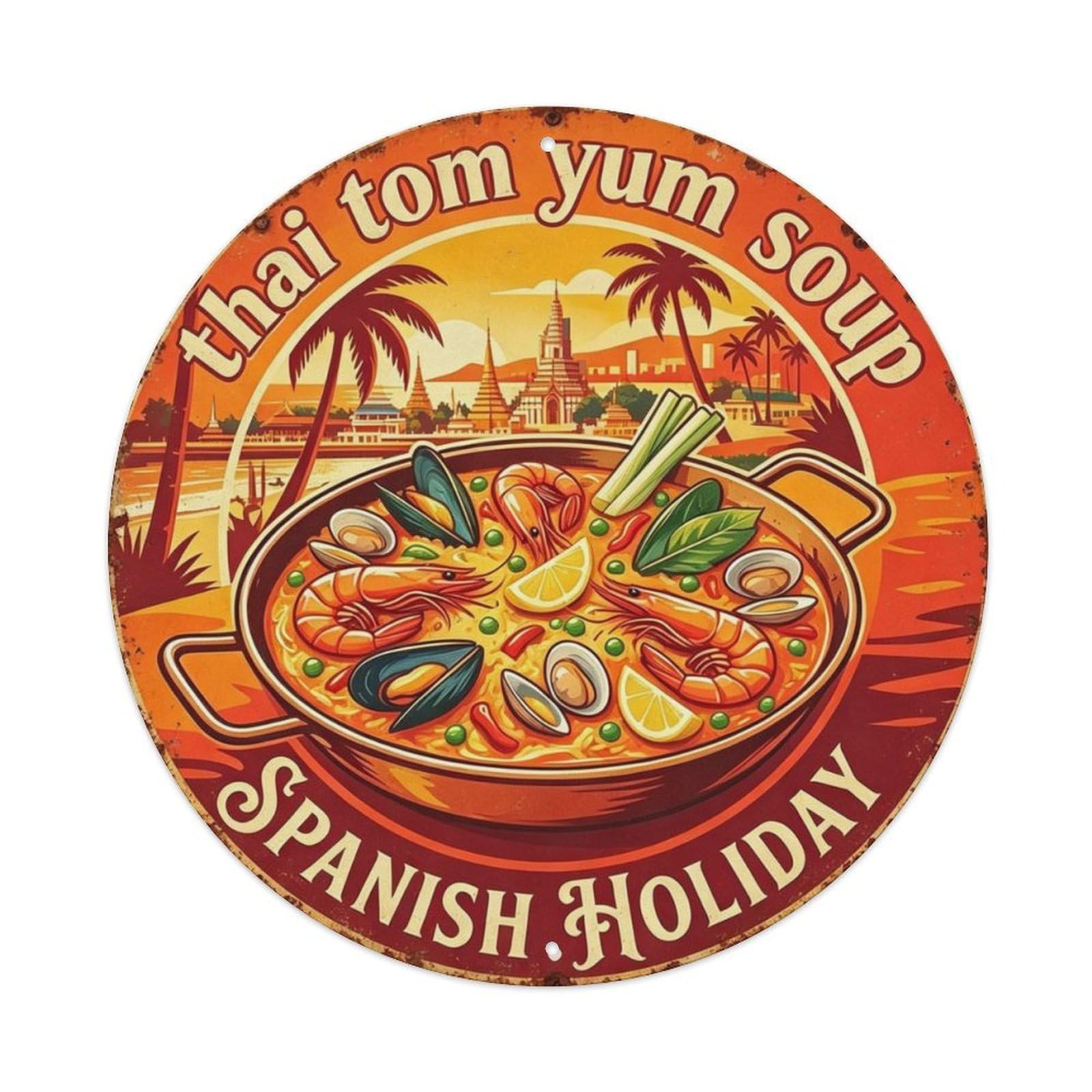 Thai Tom Yum Soup Metal Tin Sign Plaque