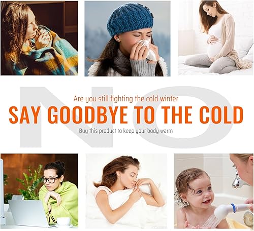 Miniatura 6 de Calentador de calor superior para uso en interiores, 2 ventiladores eléctricos de 500 W de espacio inteligente con termostato ajustable y