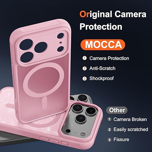 Vista 873 de MOCCA - Funda magnética resistente para iPhone 11 de 6.1 pulgadas, compatible con MagSafe, protector de pantalla de vidrio + protector de lente