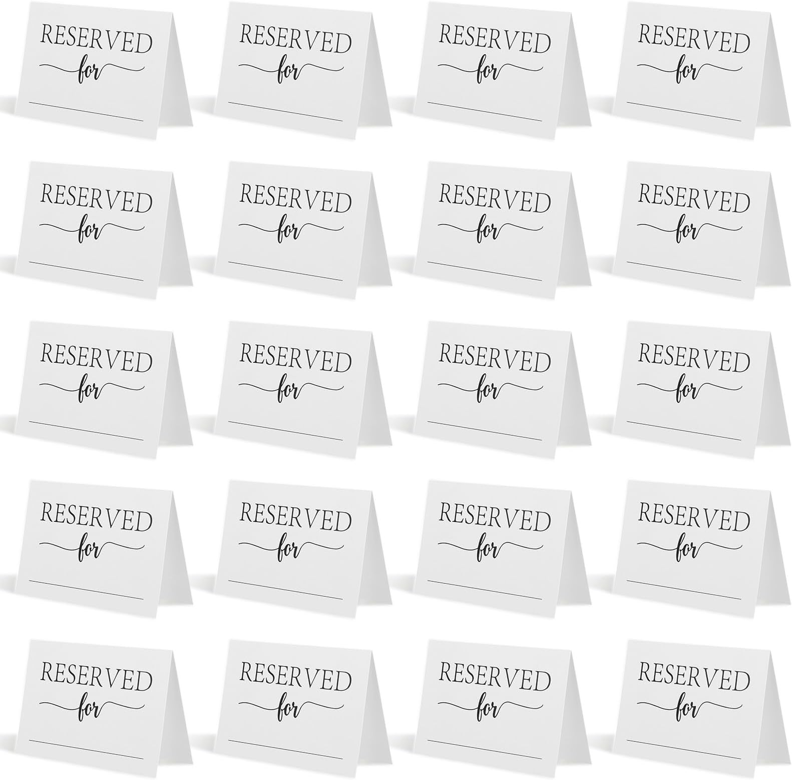 20 Pcs Reserved Table Signs, Double Sided Reserved Signs for Wedding Reserve Seating Sign for Family Business Meeting