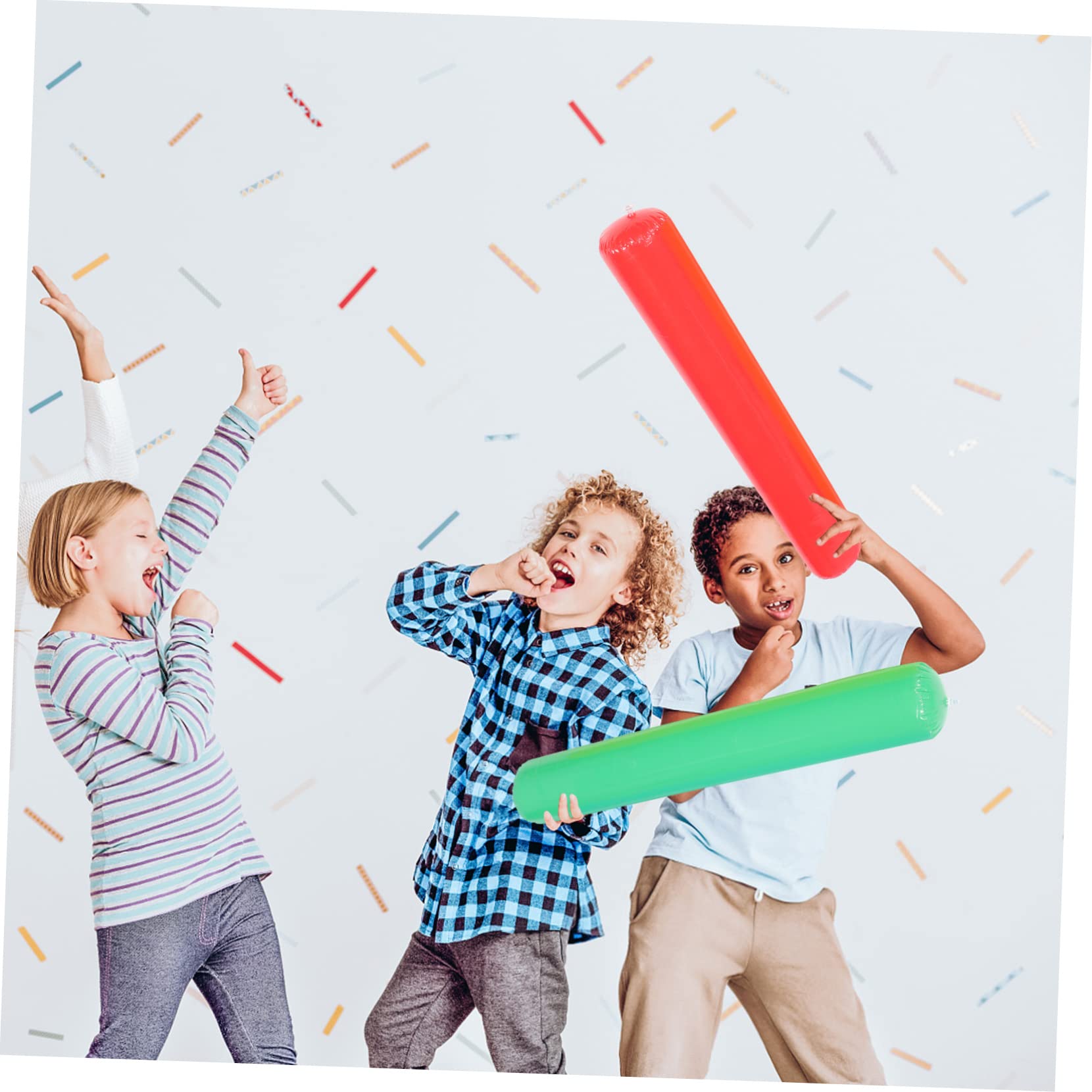 Mobestech 8Pcs Inflatable Cheering Sticks for Noise Maker for Parties Sports Events and Kindergarten Fun