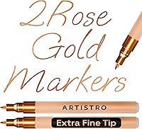Vista 11 de Artistro 2 marcadores de pintura acrílica negros - 3mm marcadores de punta media - Perfectos para manualidades, proyectos de arte y más