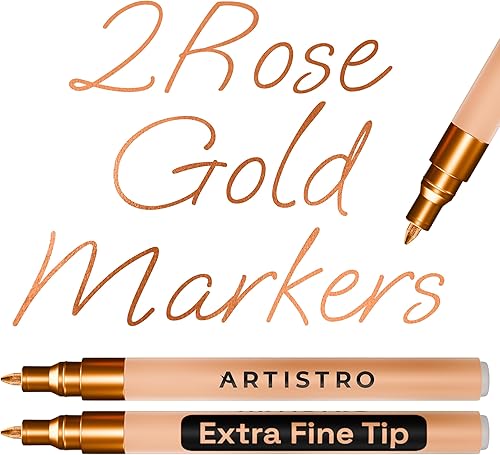 Miniatura 11 de Artistro 2 marcadores de pintura acrílica negros - 3mm marcadores de punta media - Perfectos para manualidades, proyectos de arte y más